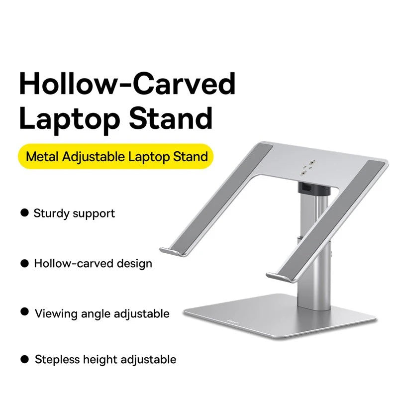 Laptop riser for ergonomic home office setup and better screen view